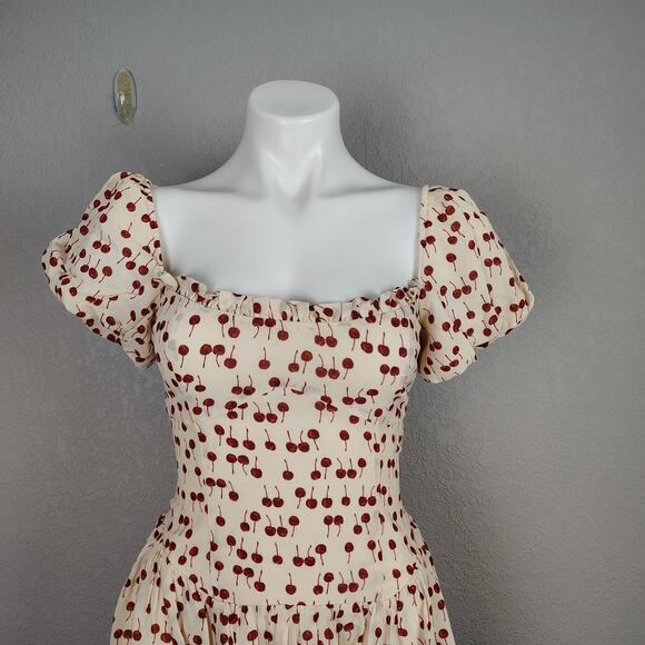 Reformation Davonne Cherry Mini Dress Size 2 Causal Party Summer - Picture 11 of 16